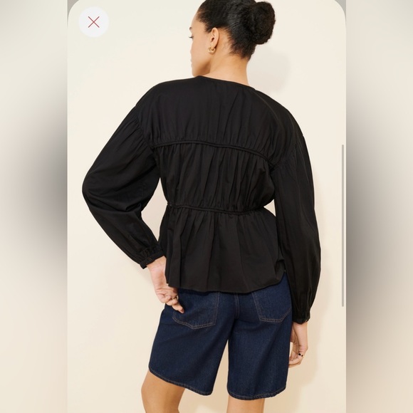 Modern Citizen Hira Cotton Tie Front Blouse | Size L - Picture 2 of 5